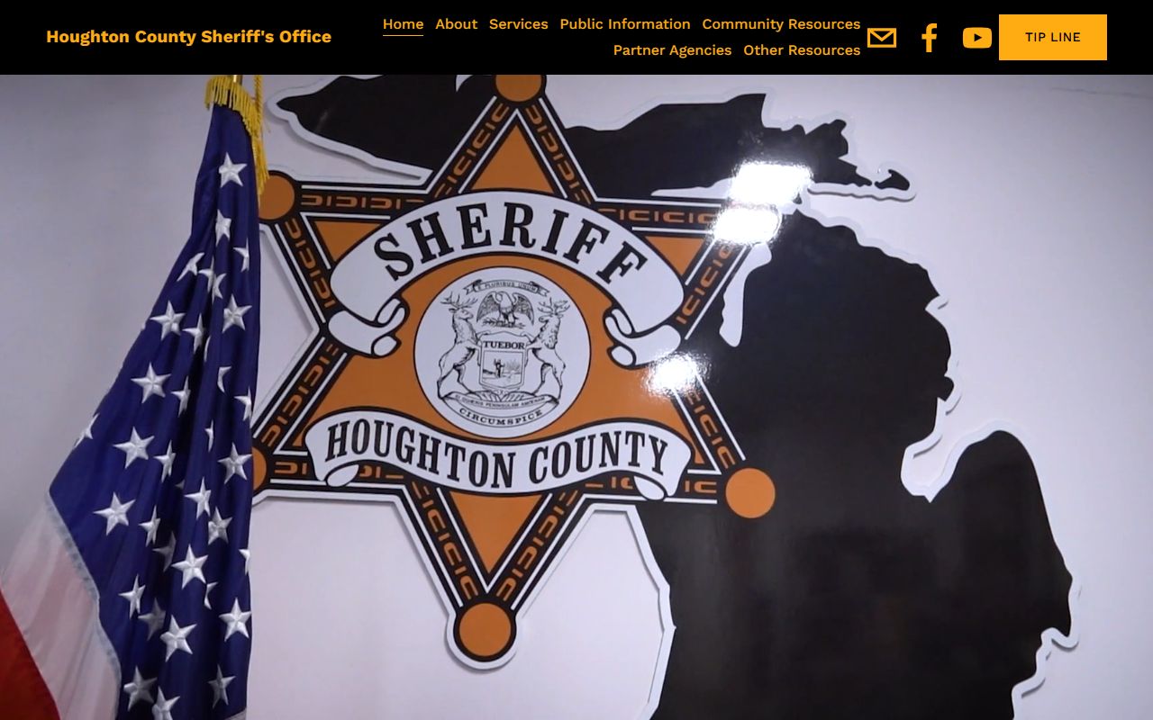 Houghton County inmate population sheriff home page and custody contact source