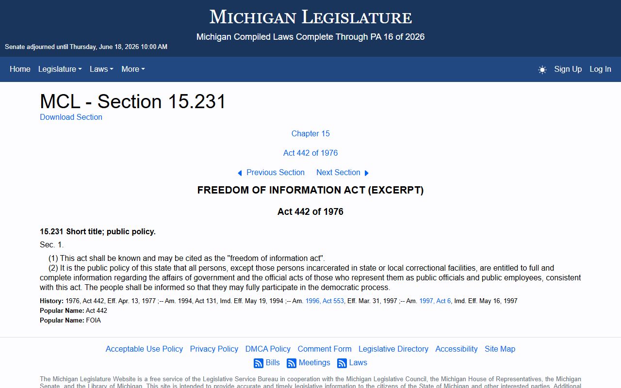 Houghton County jail mugshots Michigan FOIA booking photo request source